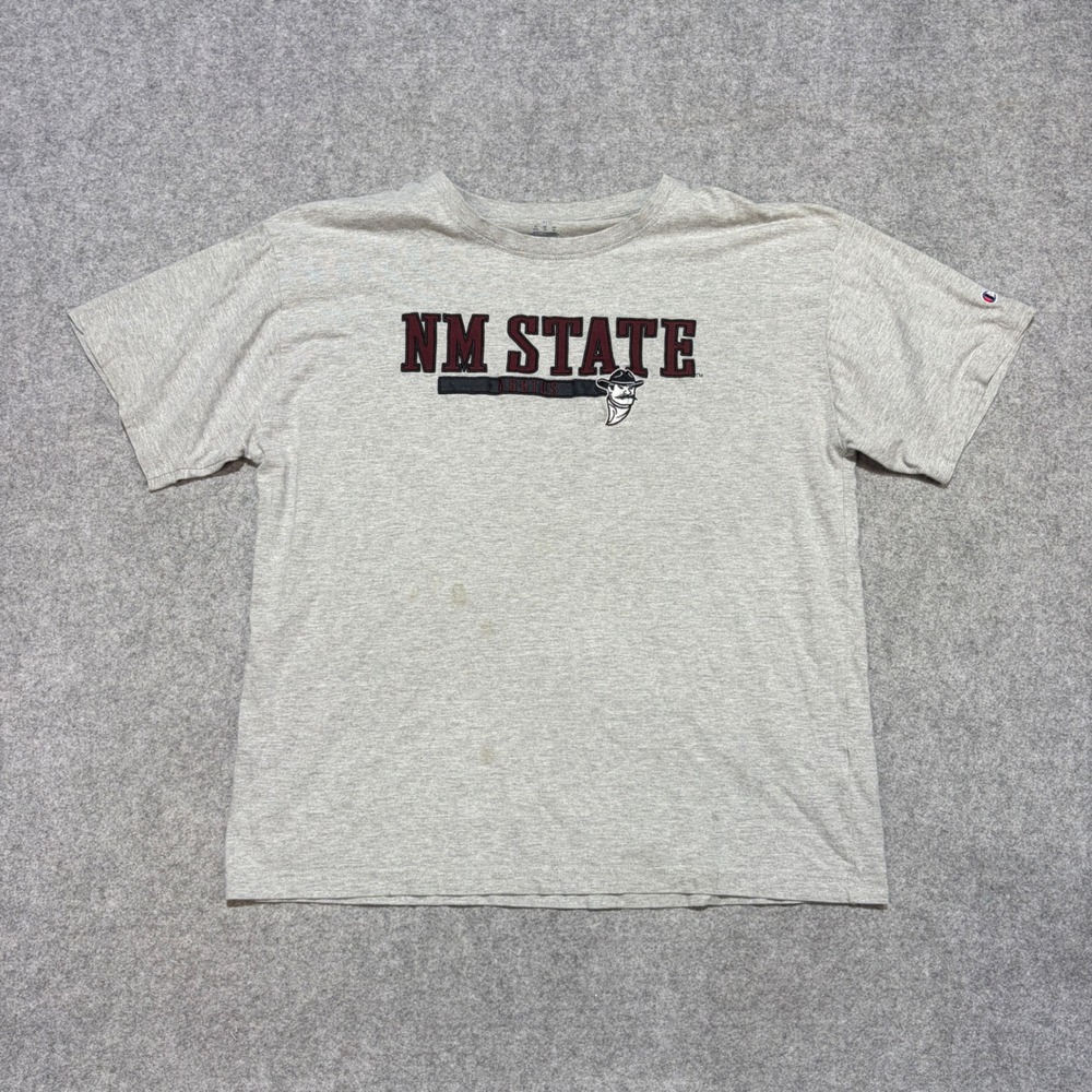 Champion NM State Aggies T-Shirt Mens XL Gray Short Sleeve NCAA Mascot Tee